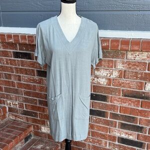 Splendid Viola Midi Dress Green Short Sleeve V Neck Casual Summer NWT Size XS